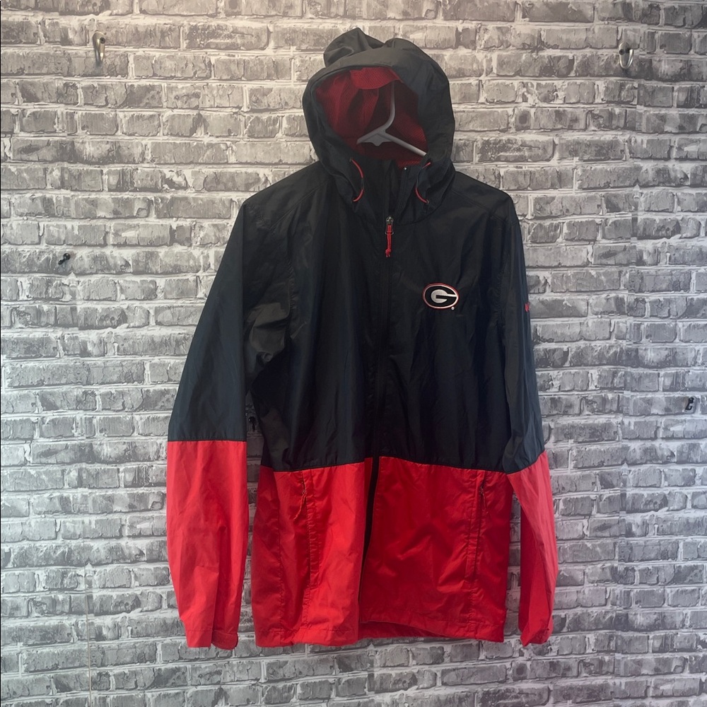 Georgia Bulldogs Black and‎ Red Windbreaker Jacket